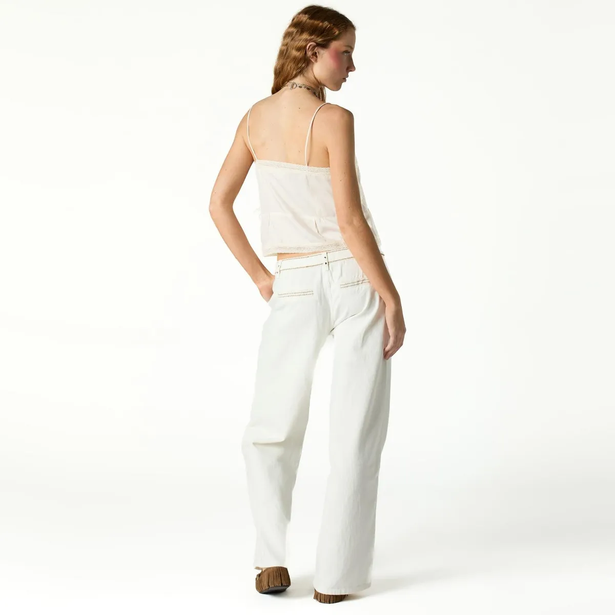 NICOLI - Top Encaje Vintage Mujer Nicoli