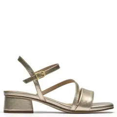 CLARKS - Sandalia Mujer Cuero Dorado