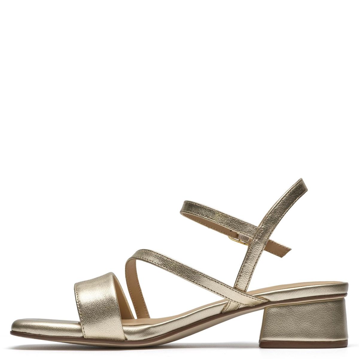 CLARKS - Sandalia Mujer Cuero Dorado Clarks