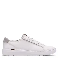 CLARKS - Zapatilla Urbana Hombre Cuero Blanco