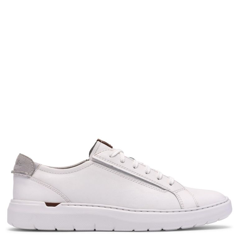 Zapatilla Urbana Hombre Cuero Blanco