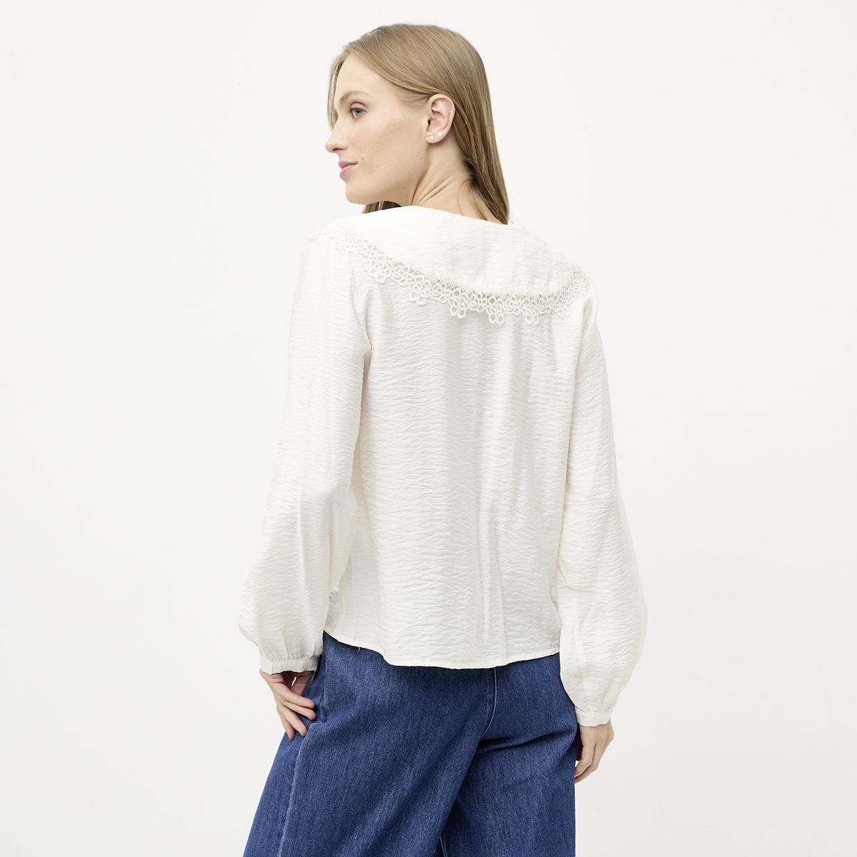 VERO MODA - Blusa Manga Larga Detalle Cuello Mujer Vero Moda