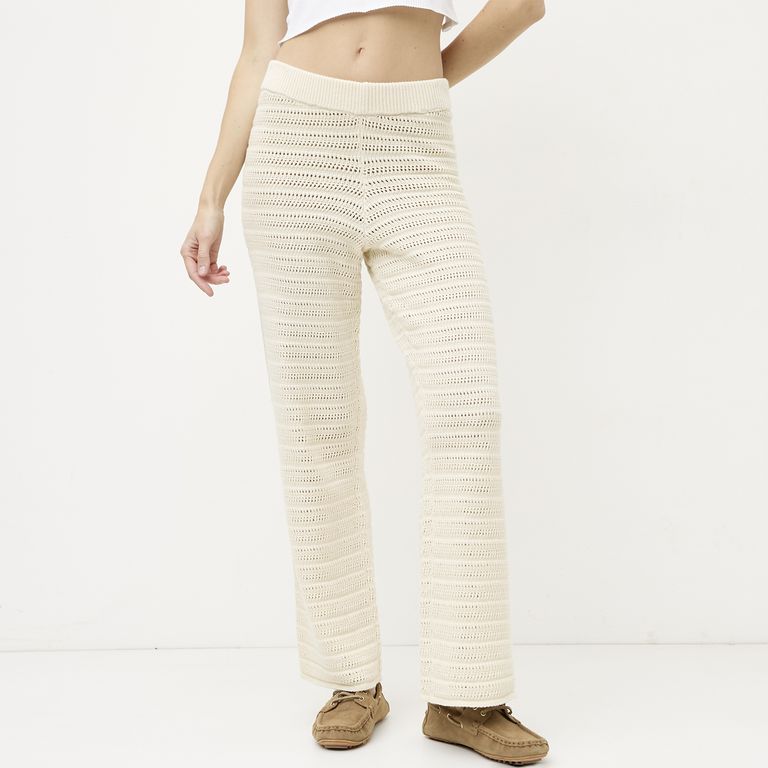 Pantalón Punto 100% Algodón Mujer