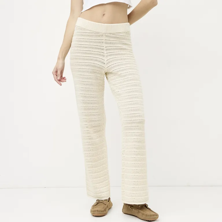 Pantalón Punto 100% Algodón Mujer