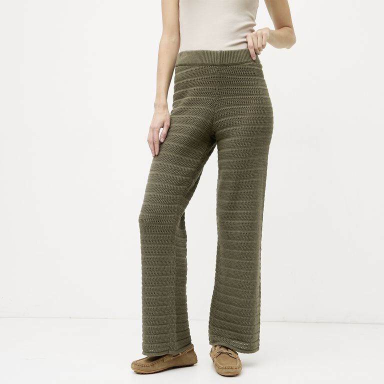 Pantalón Punto 100% Algodón Mujer