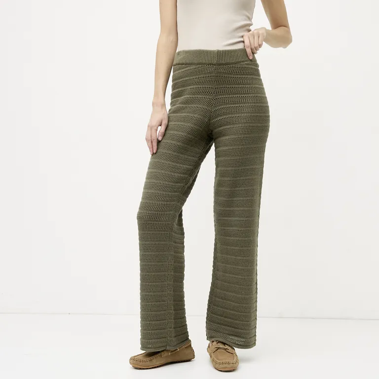 Pantalón Punto 100% Algodón Mujer