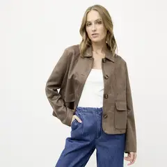 VERO MODA - Chaqueta Efecto Suede Mujer