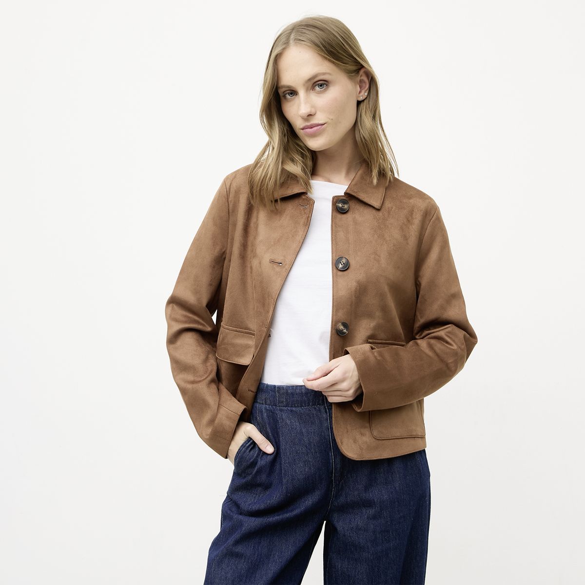 VERO MODA - Chaqueta Efecto Suede Mujer Vero Moda