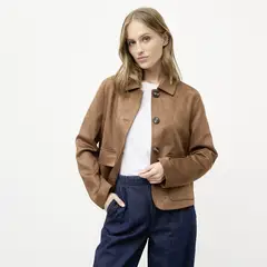 VERO MODA - Chaqueta Efecto Suede Mujer