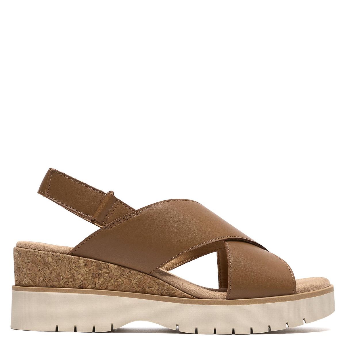 CLARKS - Sandalia Mujer Cuero Café Clarks