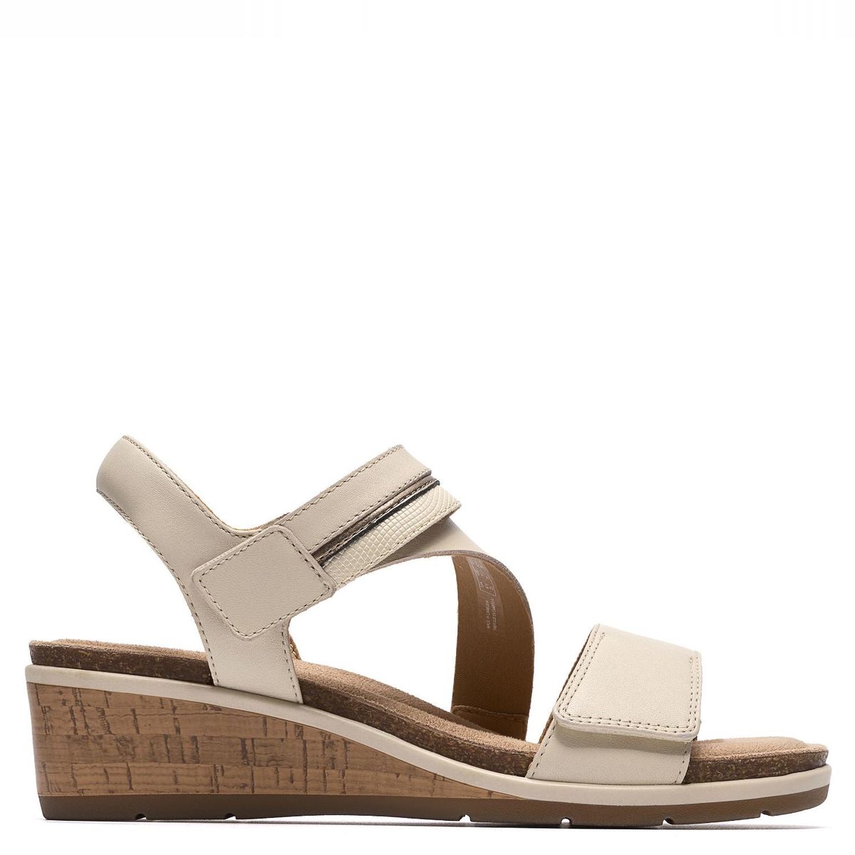CLARKS - Sandalia Mujer Cuero Crema Clarks