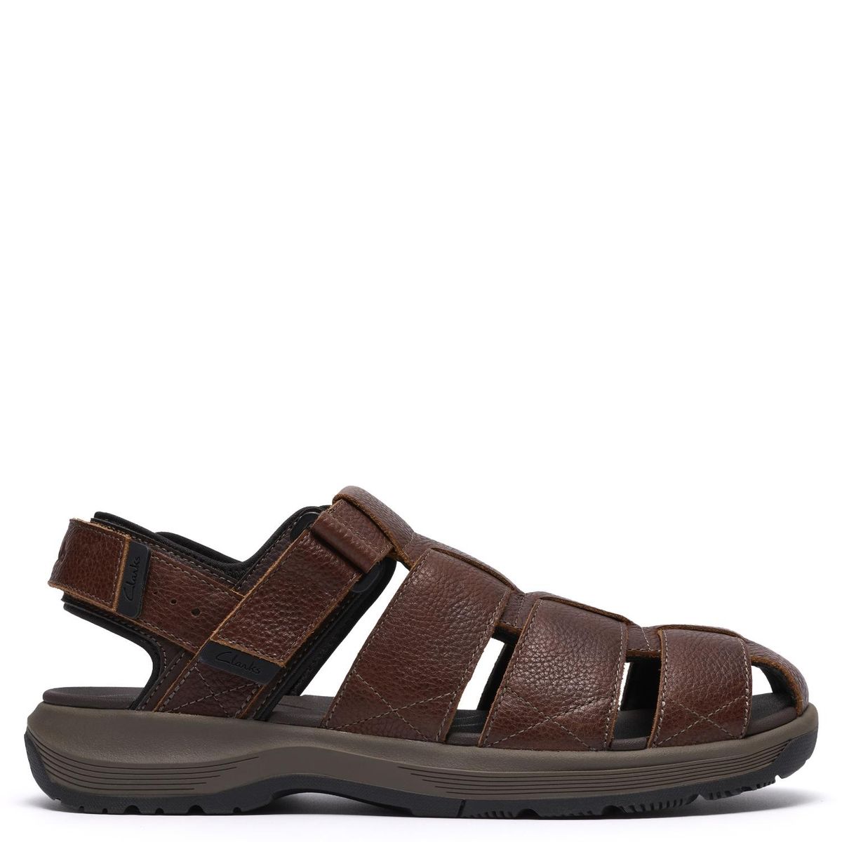 CLARKS - Sandalia Hombre Cuero Café Clarks