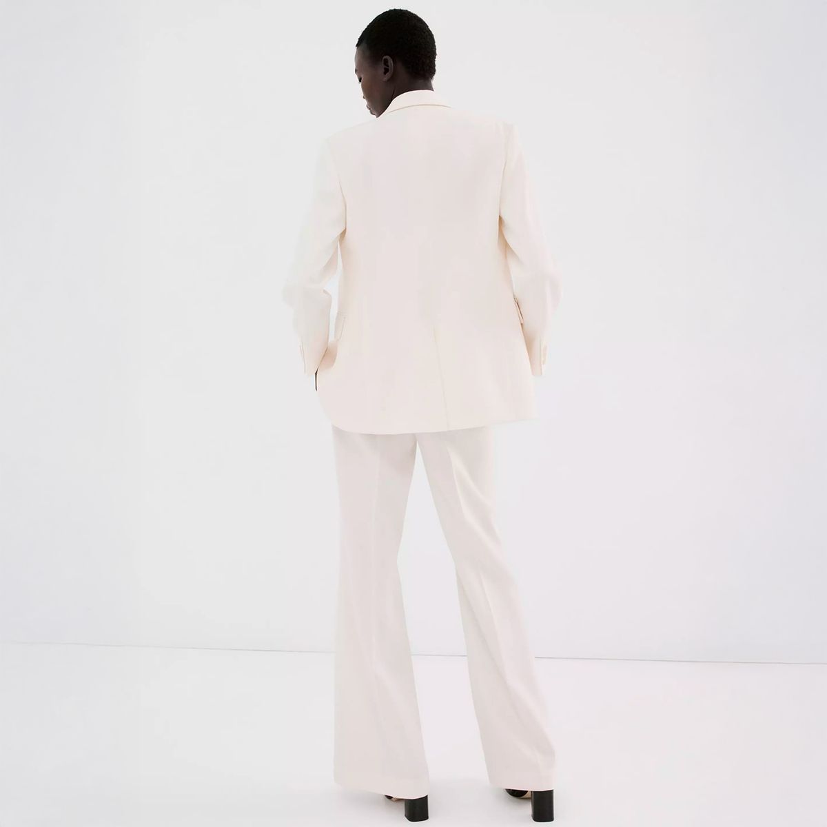 MANGO - Pantalón Traje Tiro Alto Mujer Mango