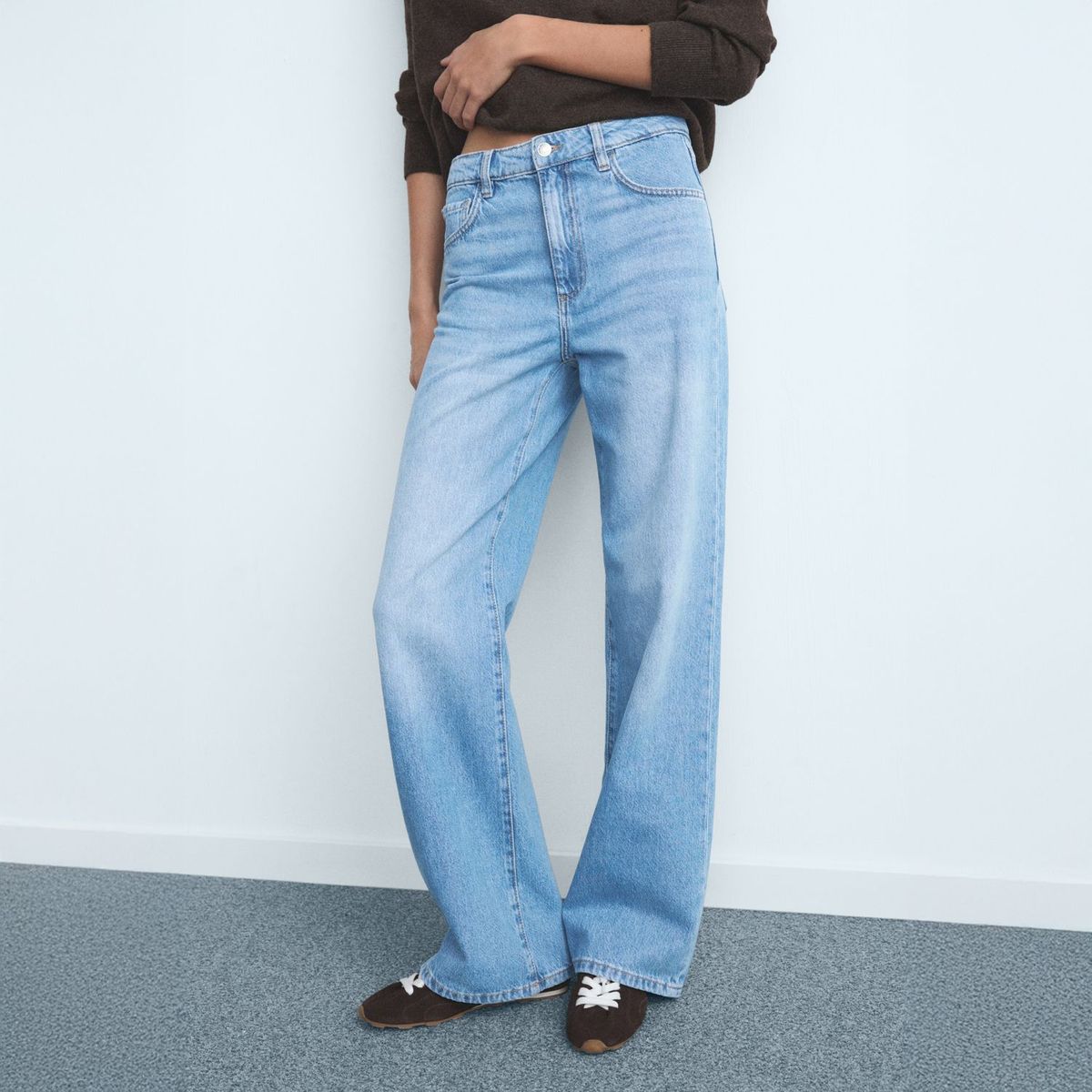 MANGO - Jeans Danila Wide Leg Tiro Alto Mujer Mango