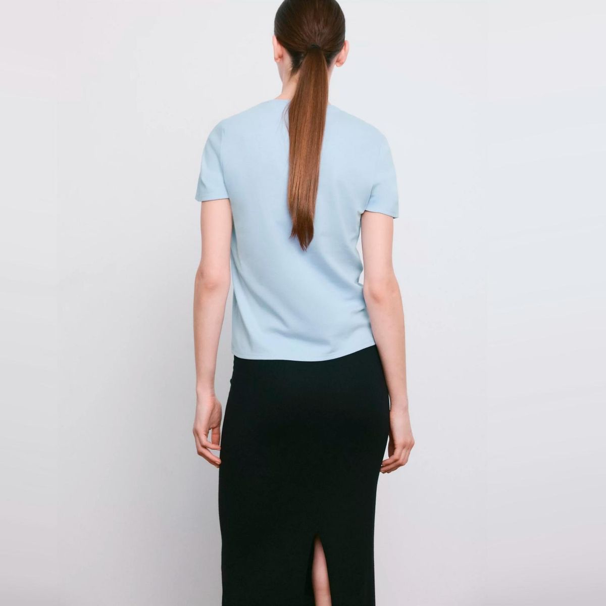 MANGO - Polera Algodón Manga Corta Mujer Mango