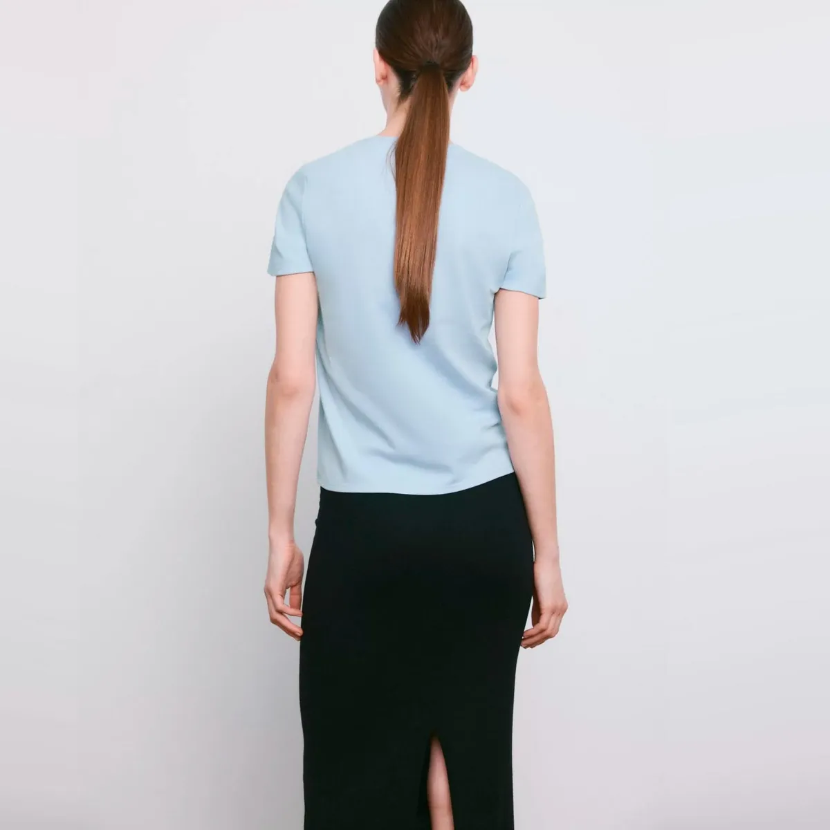 MANGO - Polera Algodón Manga Corta Mujer Mango