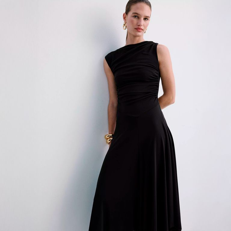 Vestido Asimétrico Evasé Mujer