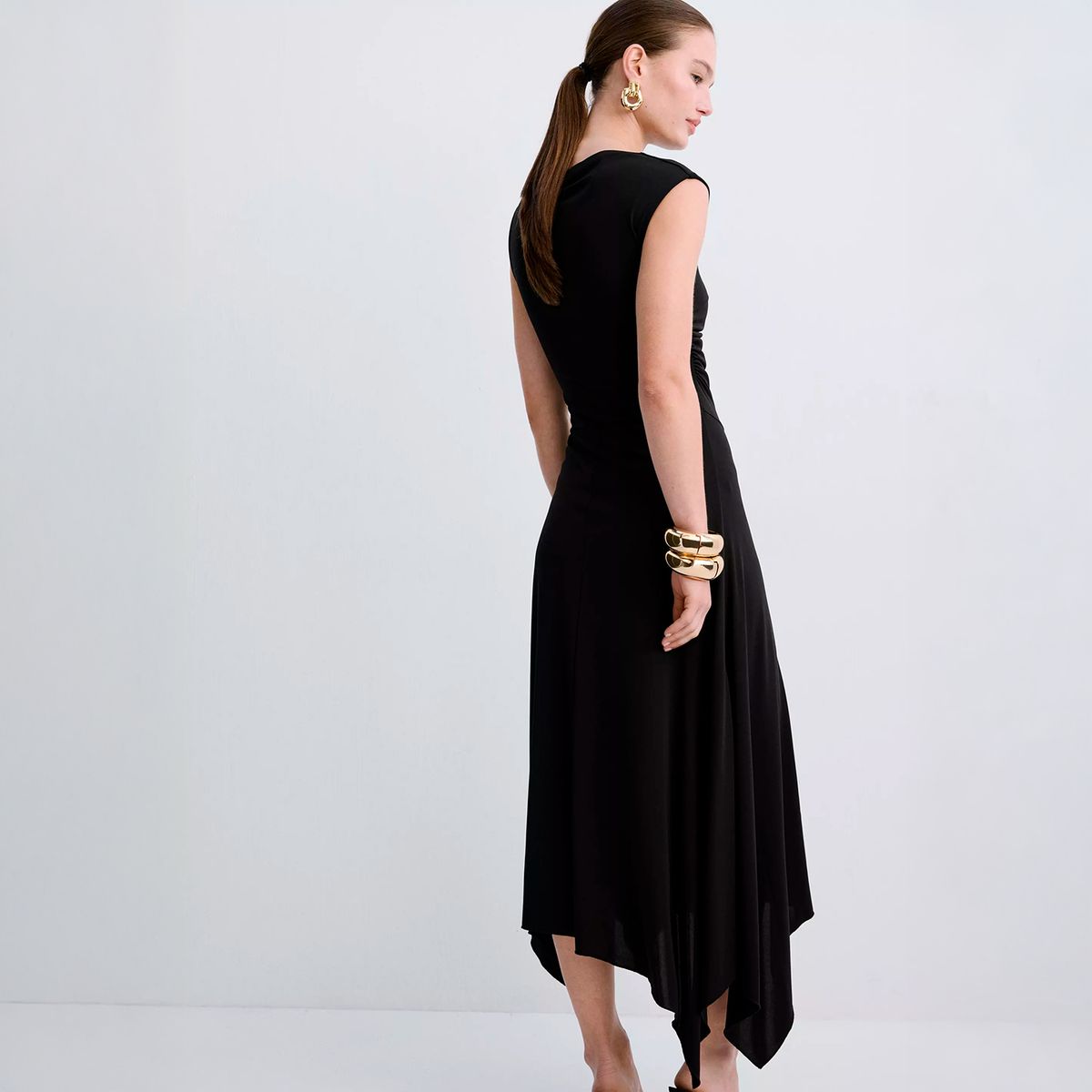 MANGO - Vestido Asimétrico Evasé Mujer Mango