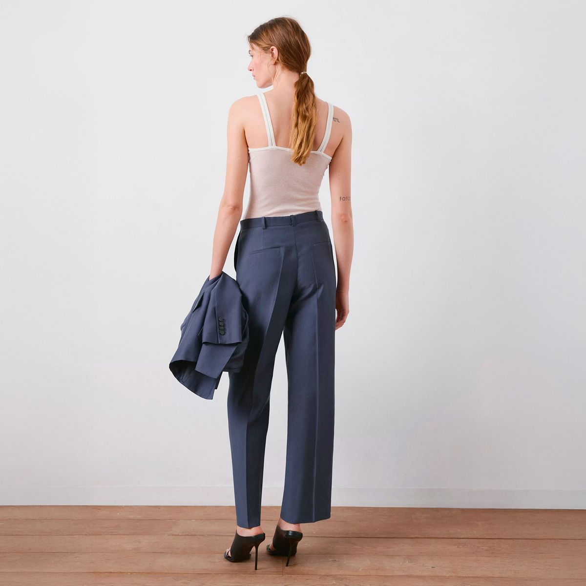 MANGO - Pantalón Lyocell Tiro Medio Mujer Mango