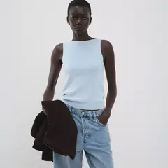 MANGO - Polera Punto Fino Mujer