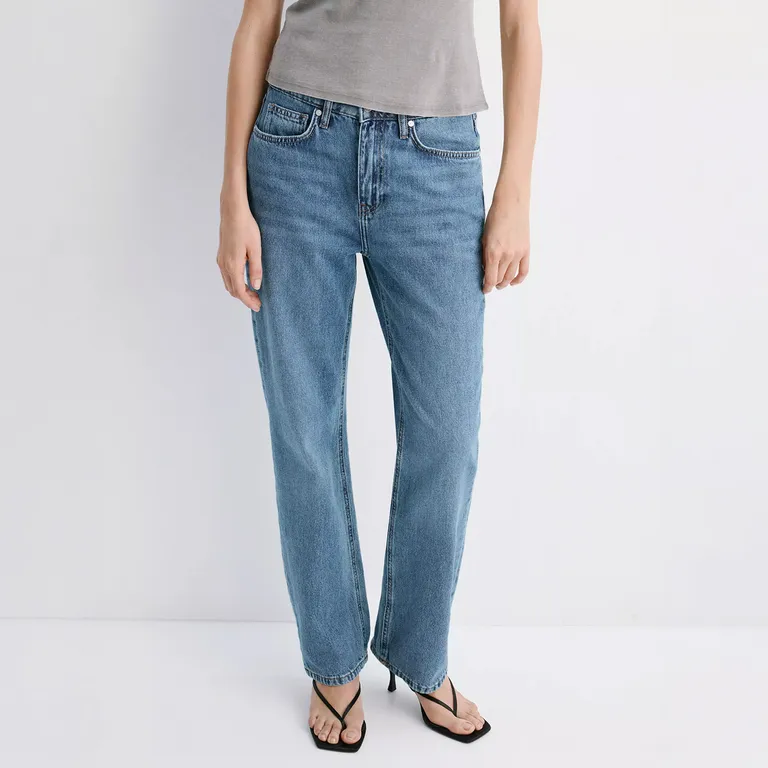 Jeans Matilda Rectos Tiro Medio Mujer