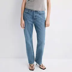 MANGO - Jeans Matilda Rectos Tiro Medio Mujer