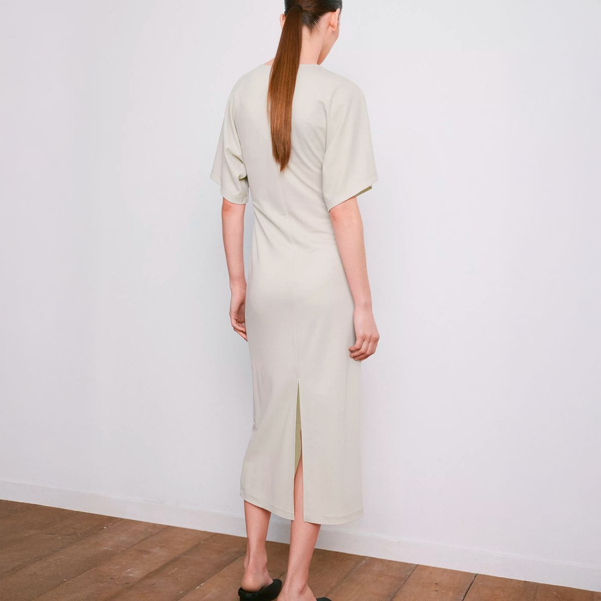 MANGO - Vestido Detalles Fruncidos Laterales Mujer Mango