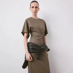 MANGO - Vestido Detalles Fruncidos Laterales Mujer