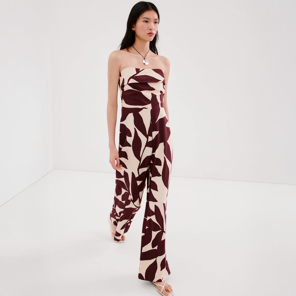 MANGO - Enterito Palabra De Honor Estampado Mujer Mango