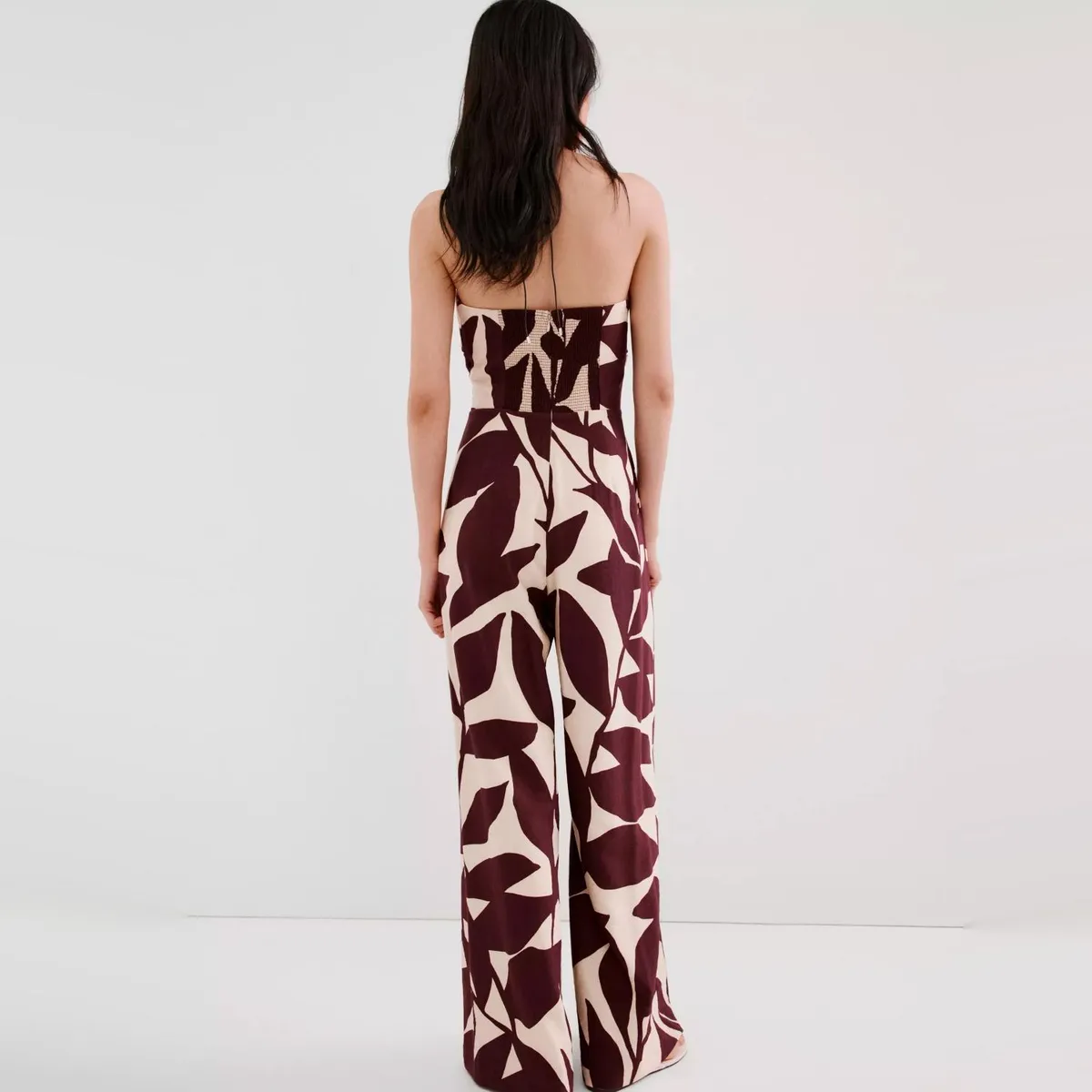 MANGO - Enterito Palabra De Honor Estampado Mujer Mango