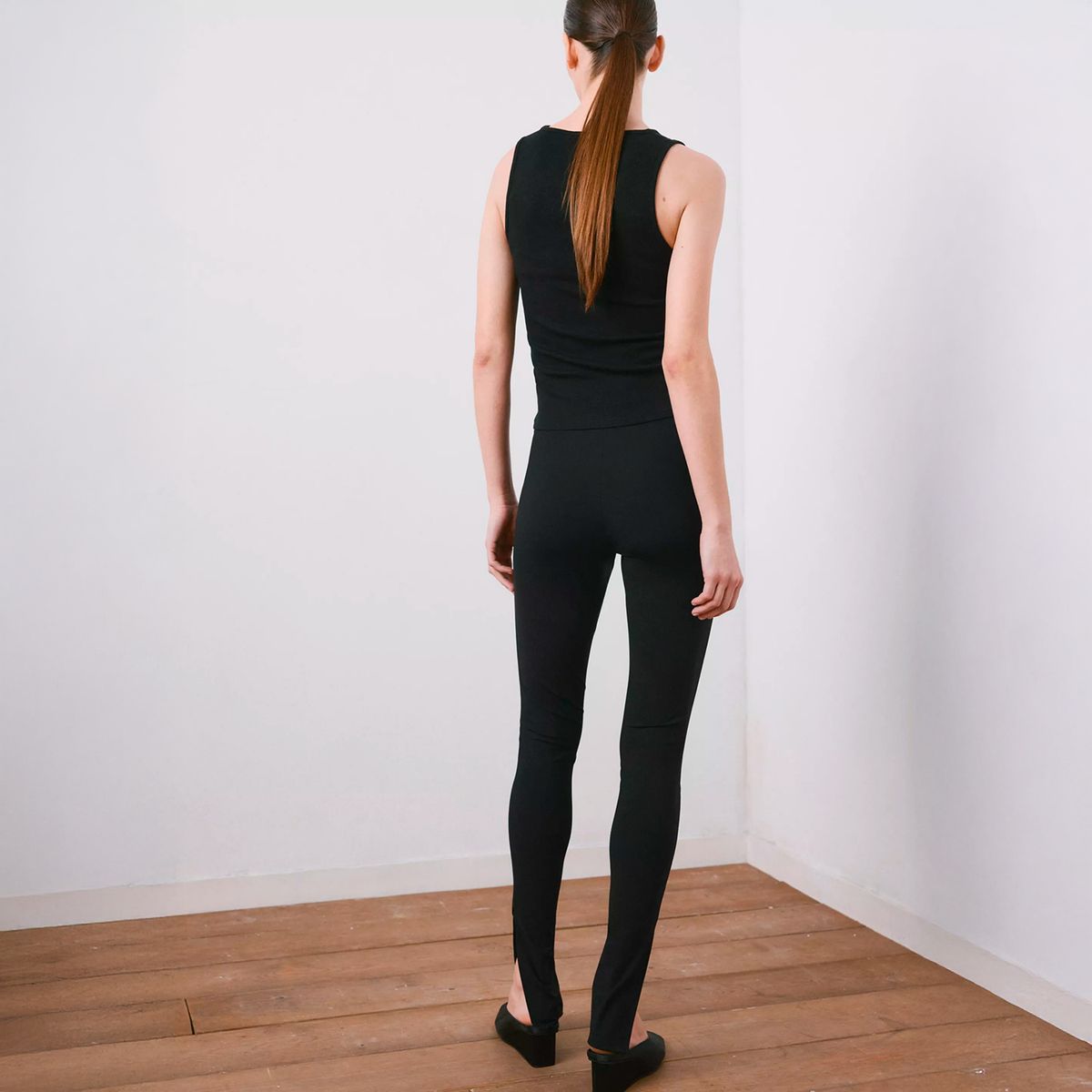 MANGO - Polera Canalé Algodón Mujer Mango