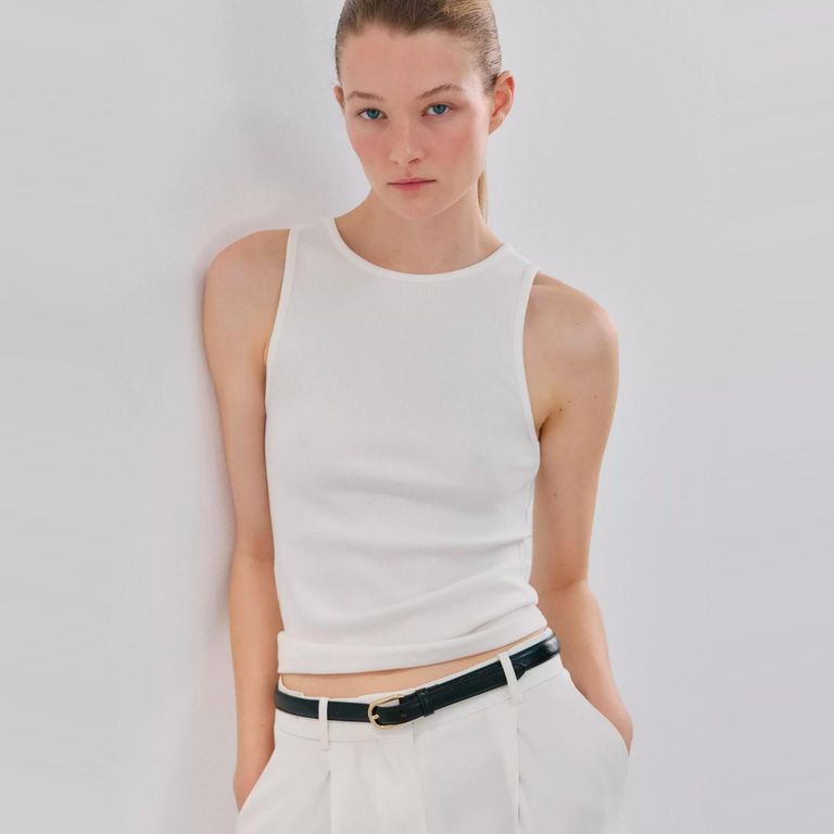 Polera Canalé Algodón Mujer