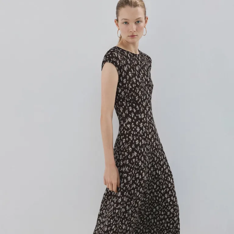 Vestido Midi Estampado Floral Mujer