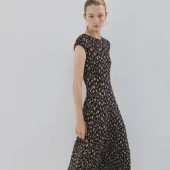 MANGO - Vestido Midi Estampado Floral Mujer