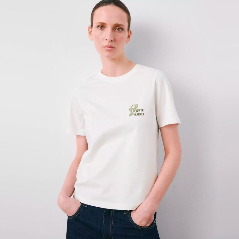 Polera Algodón Estampada Mujer