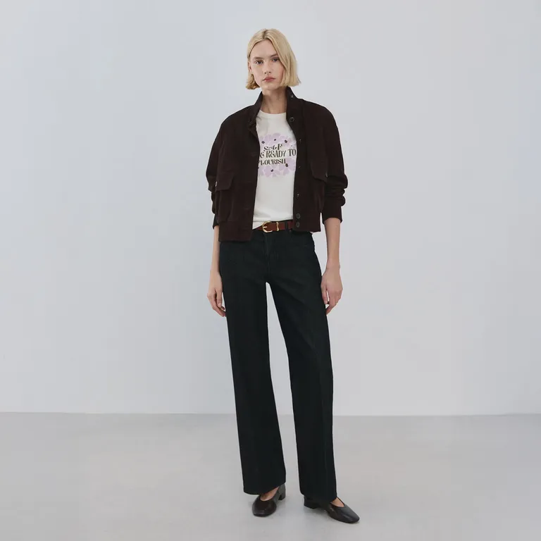 Polera Algodón Estampada Mujer