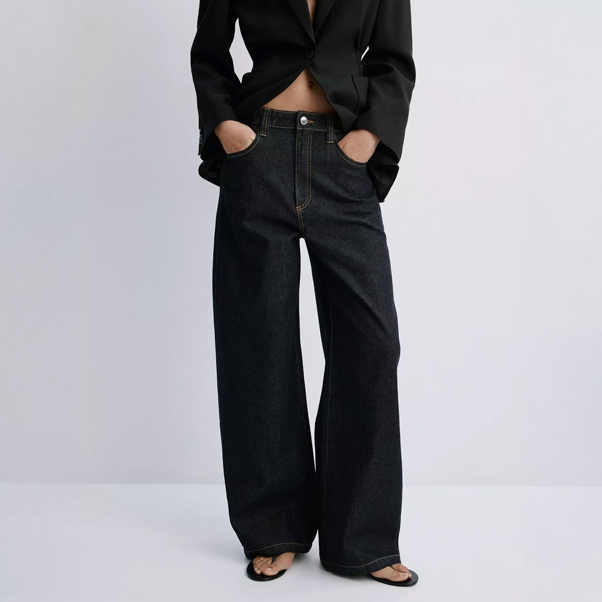 MANGO - Jeans Balloon Tiro Medio Mujer Mango