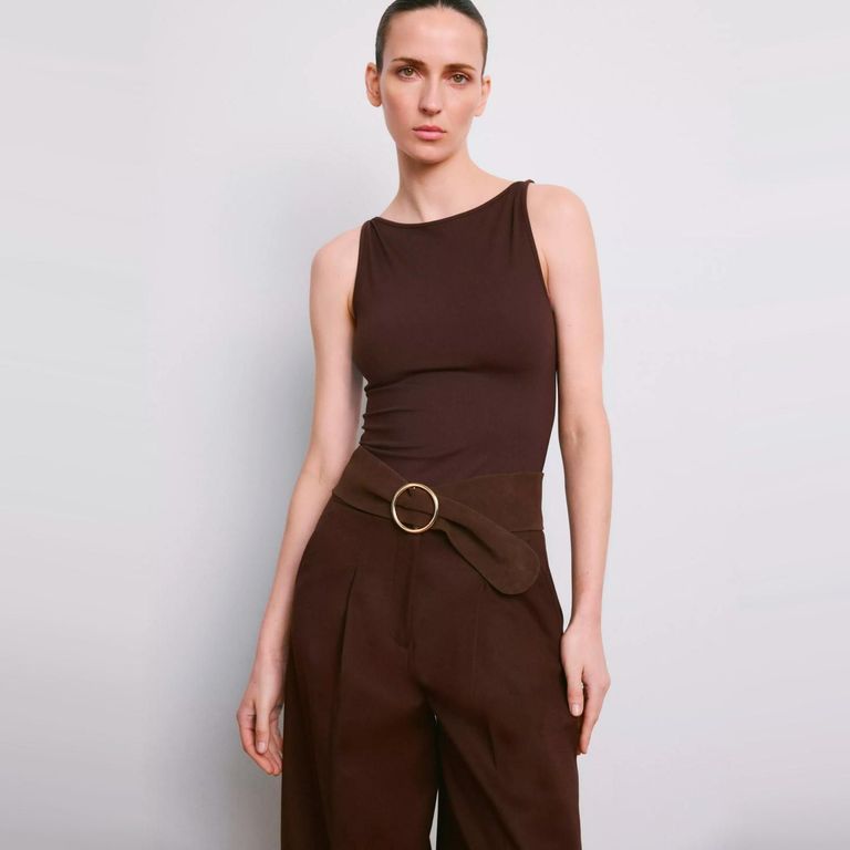 Polera Crop Entallado Mujer