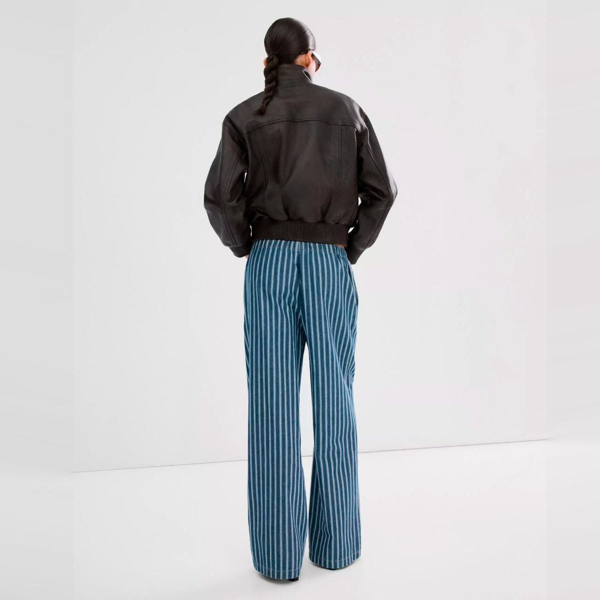MANGO - Pantalón Recto Rayas Mujer Mango