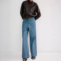 MANGO - Pantalón Recto Rayas Mujer