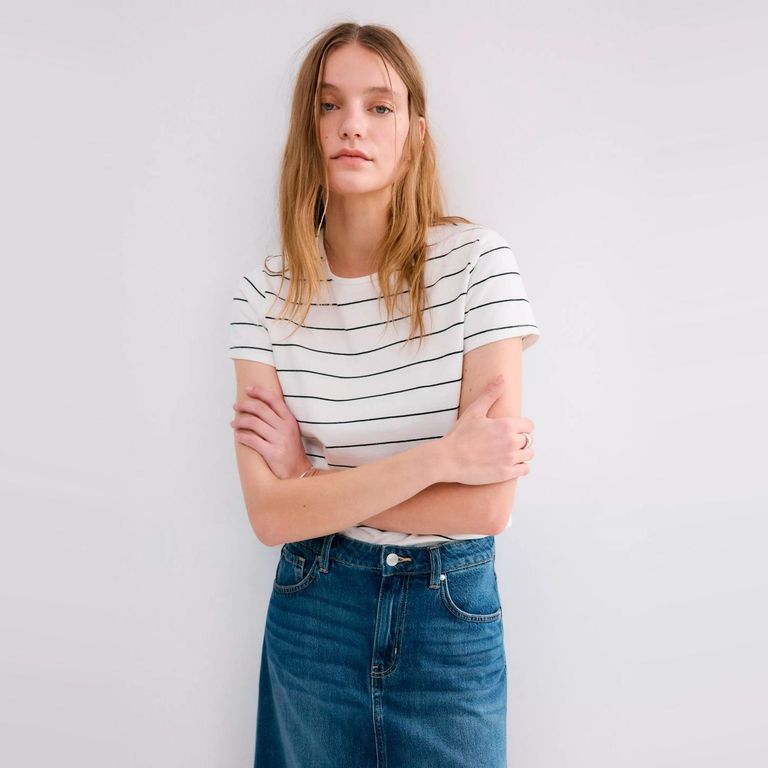 Polera Algodón Rayas Mujer