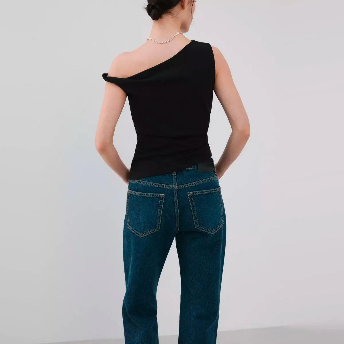 MANGO - Polera Asimétrico Entallado Mujer Mango