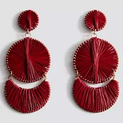 MANGO - Aros Largos Diseño Circular Mujer