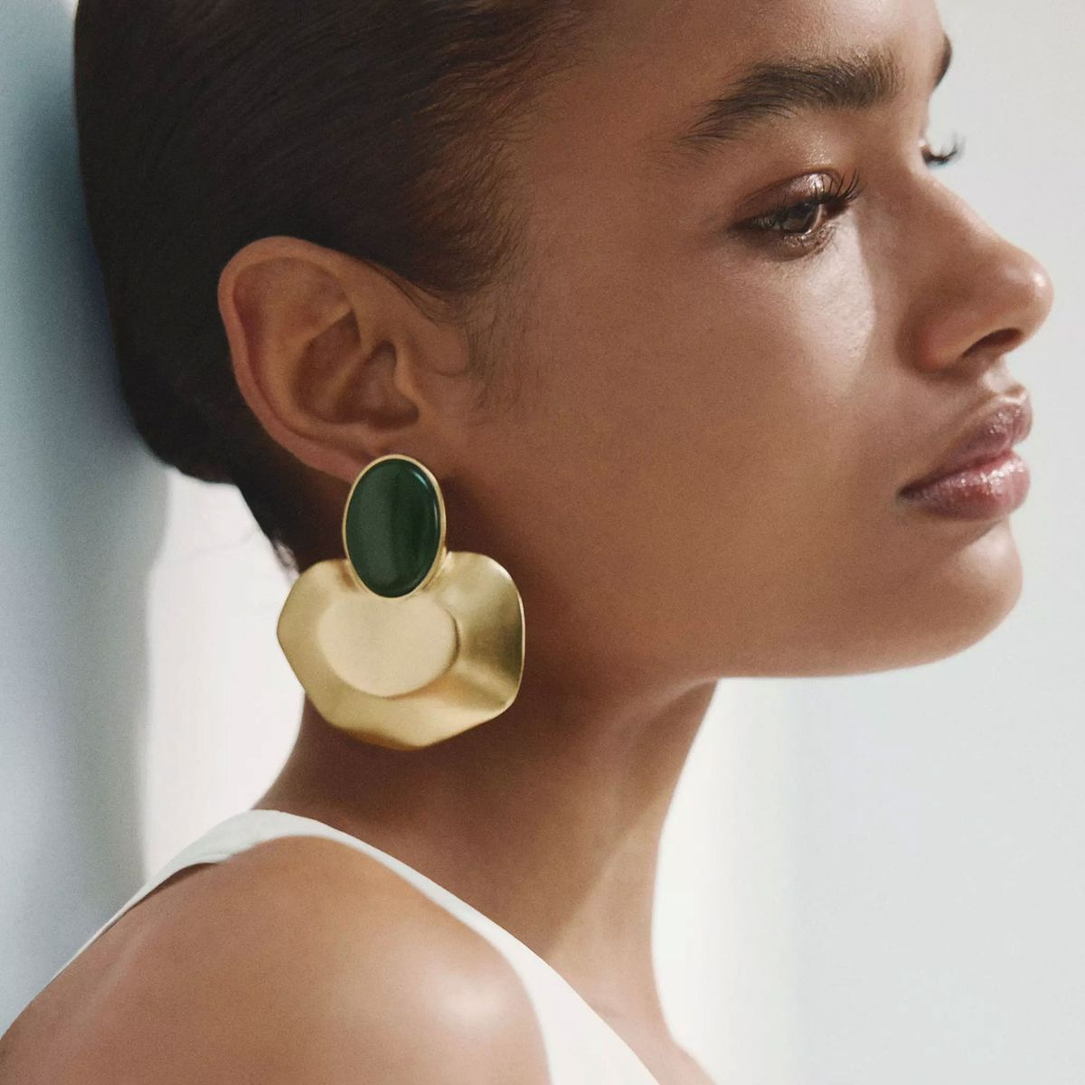 MANGO - Aros Apliques Resina Mujer Mango