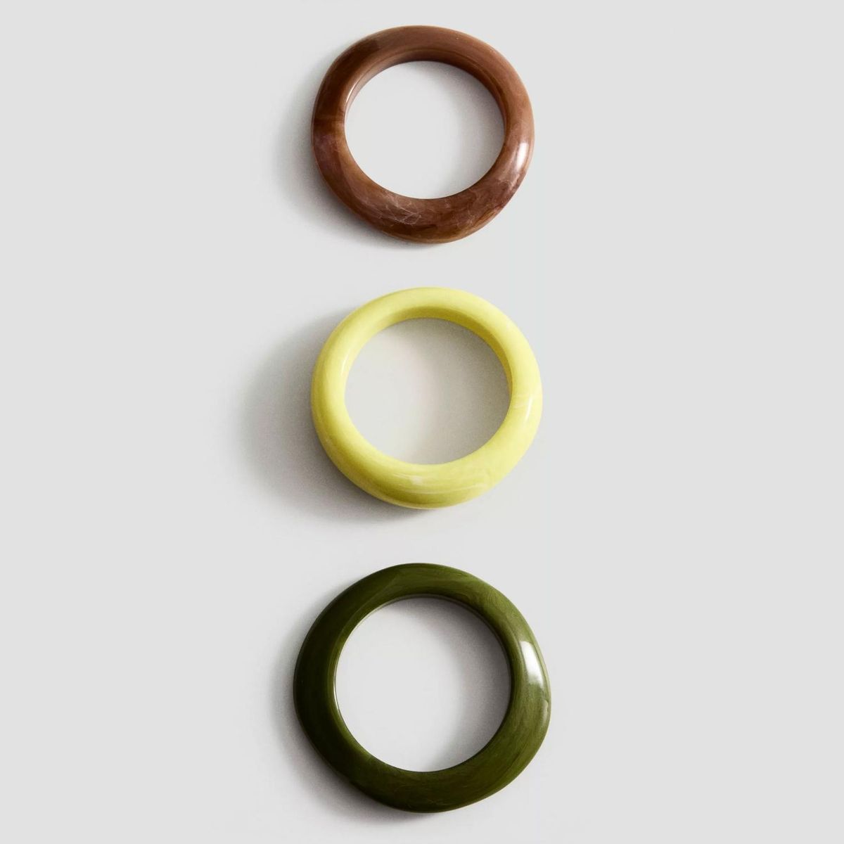 MANGO - Set 3 Maxi Pulseras Volumen Combinadas Mujer Mango