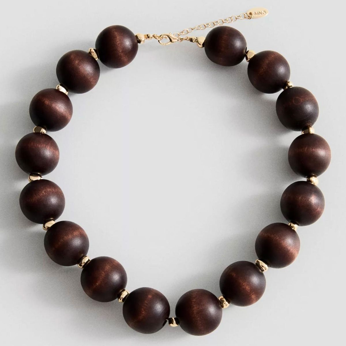 MANGO - Collar Bolas Madera Mujer Mango