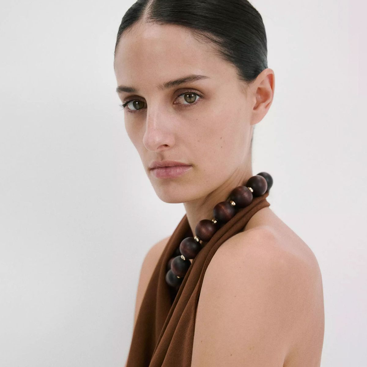 MANGO - Collar Bolas Madera Mujer Mango