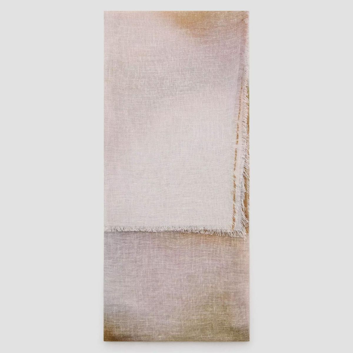 MANGO - Pañuelo Lino Efecto Degradado Mujer Mango