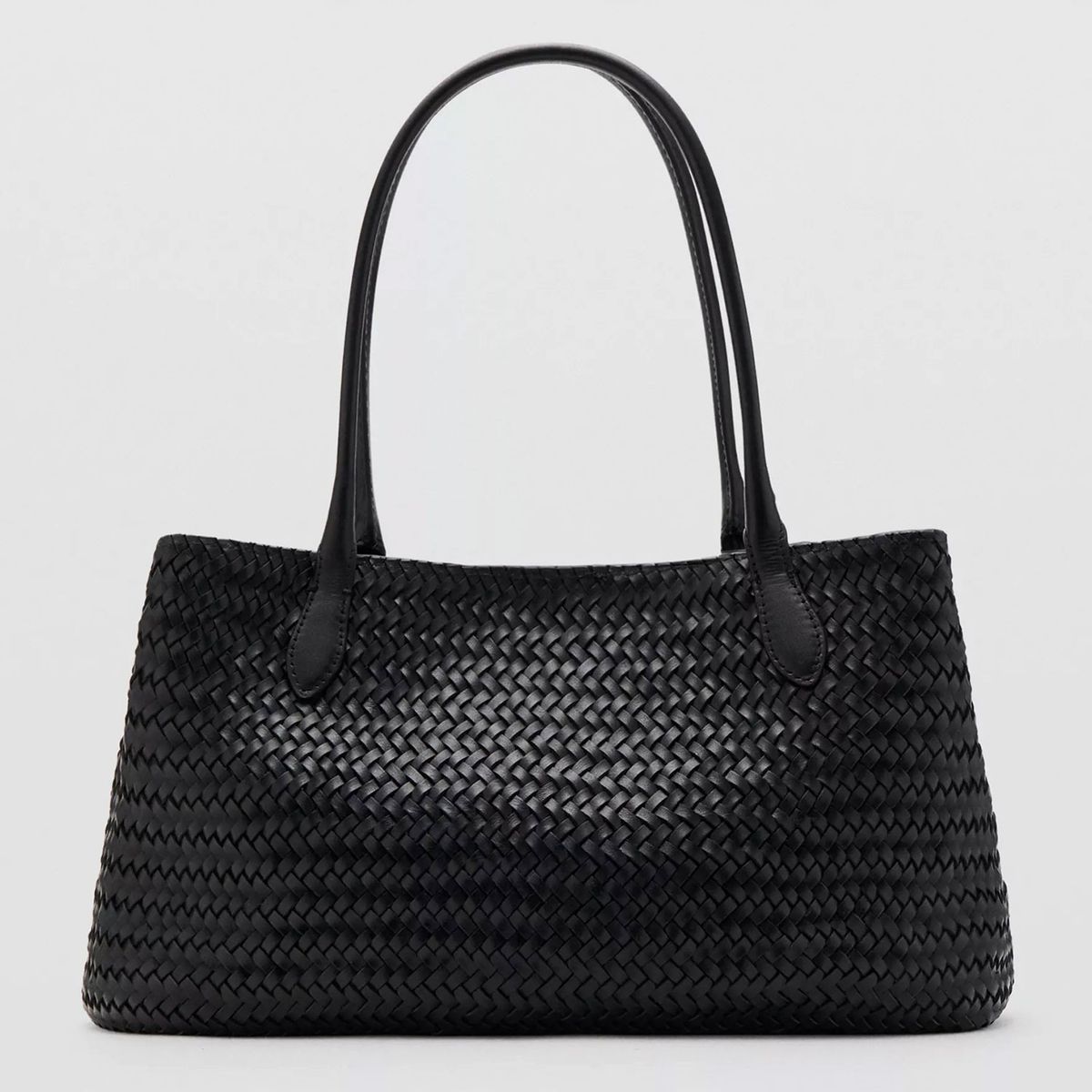 MANGO - Bolso Piel Trenzado Mujer Mango