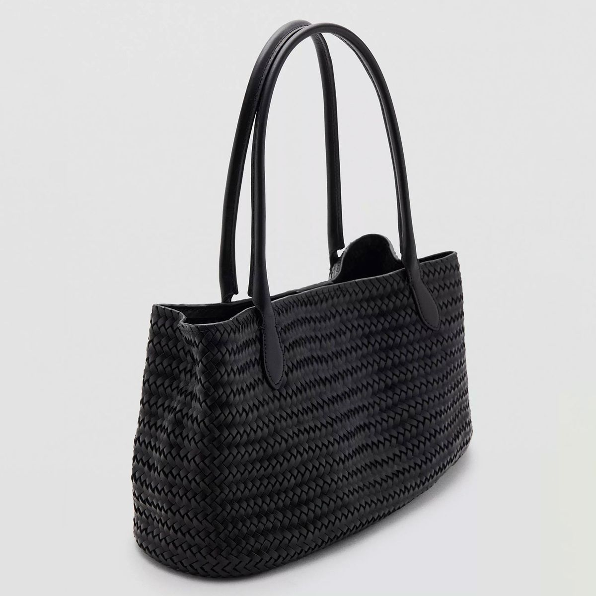 MANGO - Bolso Piel Trenzado Mujer Mango